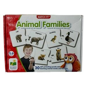 Animal Families Match It! The Learning Journey 30 Self-Correcting Puzzle Sets